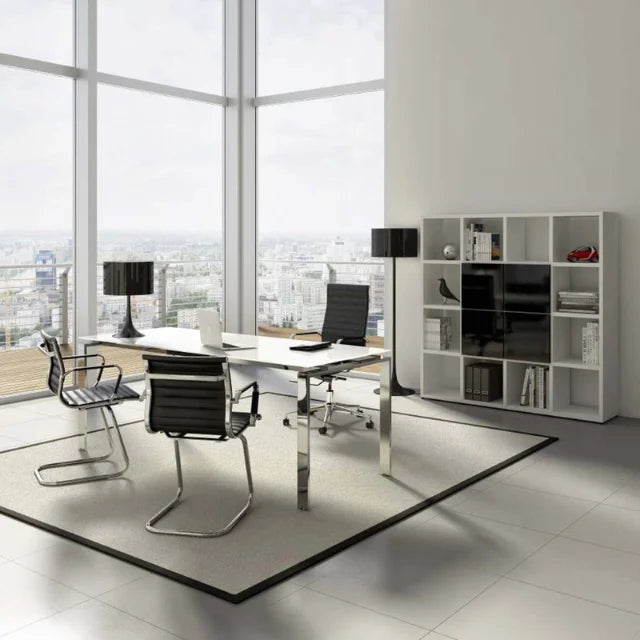 High Quality Square Meeting Table Cable Management Chrome 4/6 Seats Italy Design Office Office Furniture