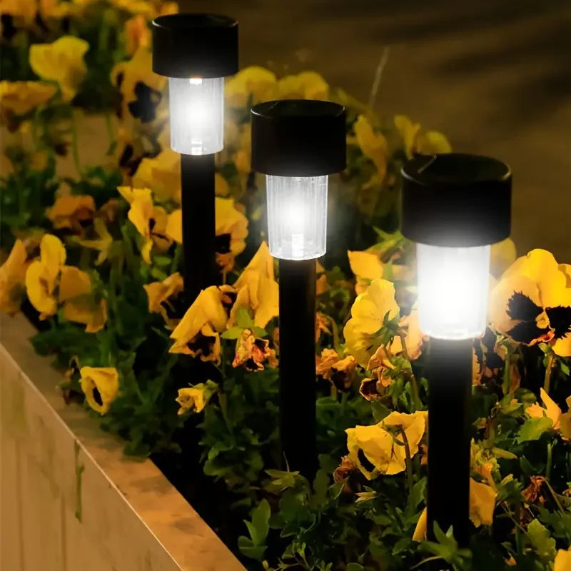 Warm White Solar Light Stainless Steel LED Landscape Lighting Powered Outdoor Solar Garden Lights For Pathway