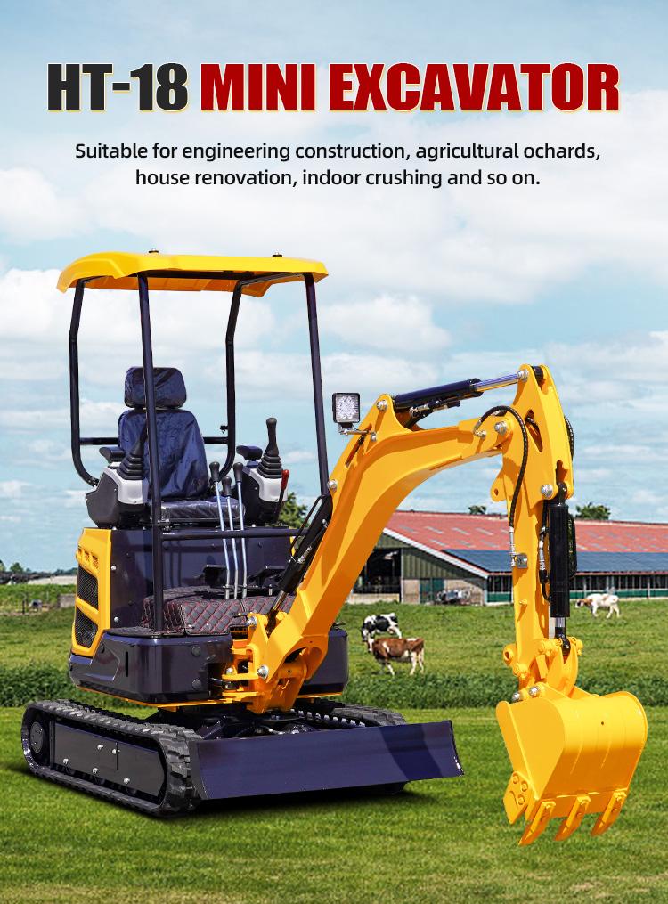 Free Shipping EPA Excavator 3.5 Ton Crawler Digger Farm Used Minibagger 1 Ton Mini Excavator Machine For Sale