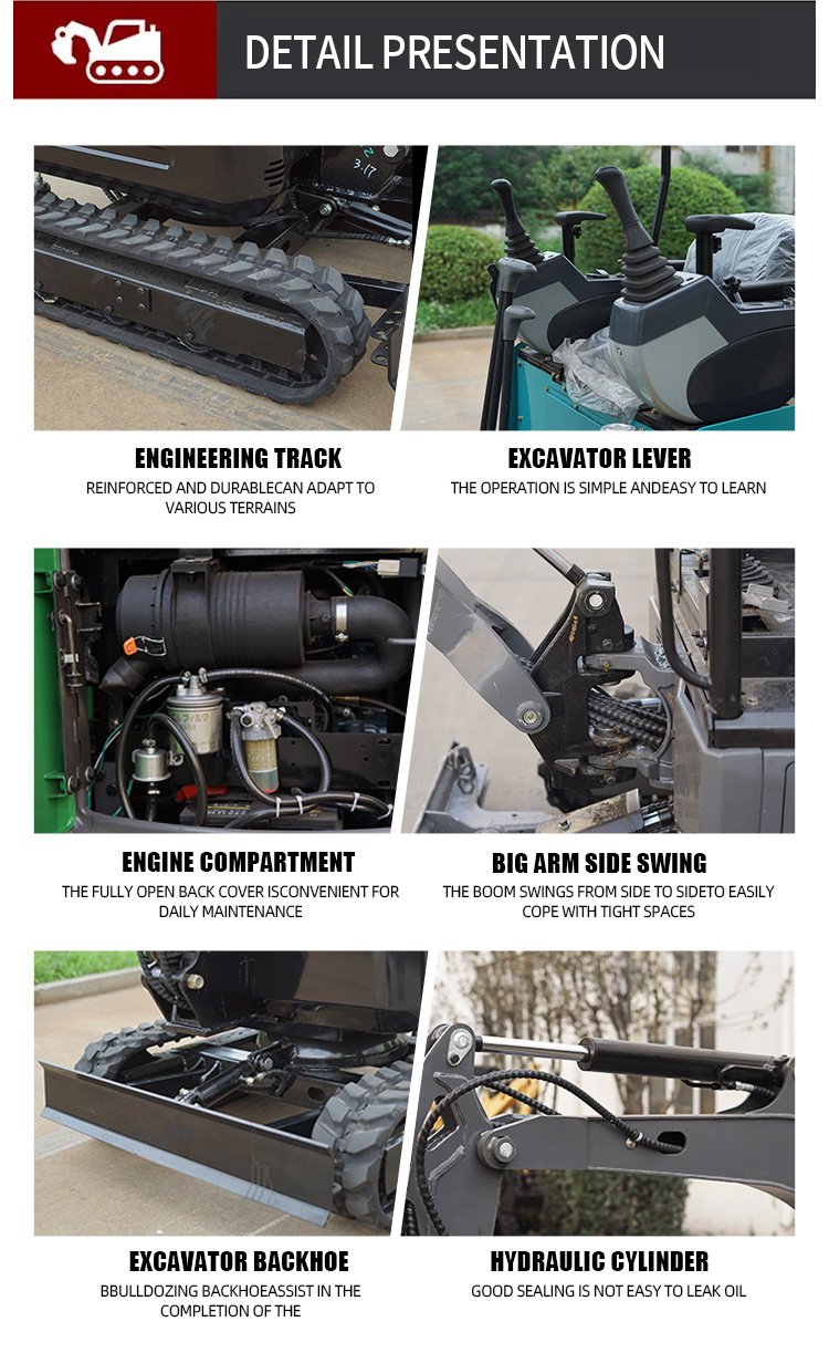 Free Shipping EPA Excavator 3.5 Ton Crawler Digger Farm Used Minibagger 1 Ton Mini Excavator Machine For Sale