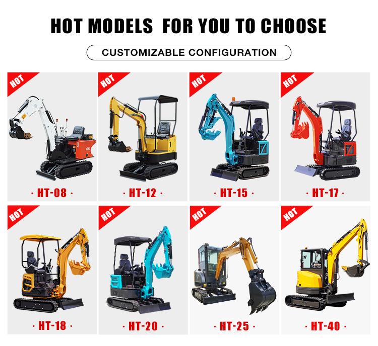 Free Shipping EPA Excavator 3.5 Ton Crawler Digger Farm Used Minibagger 1 Ton Mini Excavator Machine For Sale