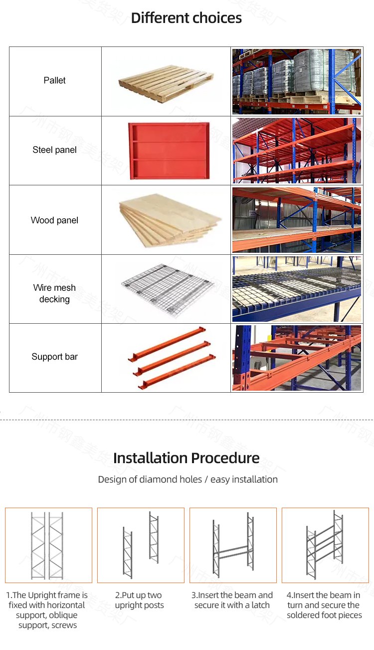 GXM heavy duty warehouse pallet system warehouse racking pallet rack shelving pallet racking for industrial shelves system