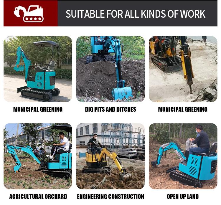 Free Shipping EPA Excavator 3.5 Ton Crawler Digger Farm Used Minibagger 1 Ton Mini Excavator Machine For Sale
