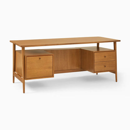 Good Quality Wooden Executive Office Desk Working Computer Desk Mid Century Style for Home Office Furniture