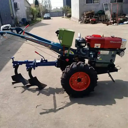 farm multi purpose with plough rotavator corn wheat planter hand walking tractors two wheels