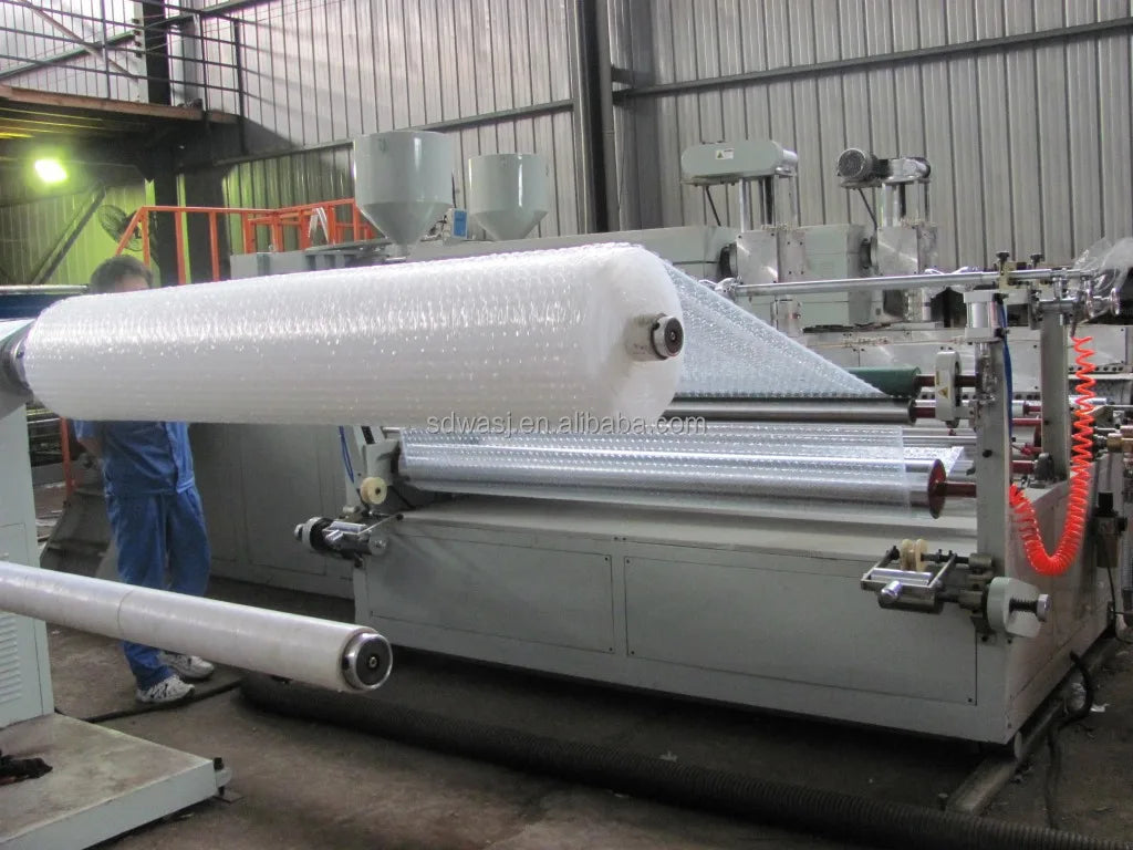 Single Screw Air Bubbles Film Aluminium Wrap Extruder Making Machine