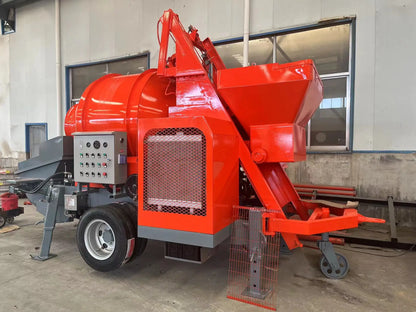 Hot Selling 40M3/H Small Diesel Mobile Concrete Mixer with Pump/Concrete Pump Machine Concrete Mixer for House Building