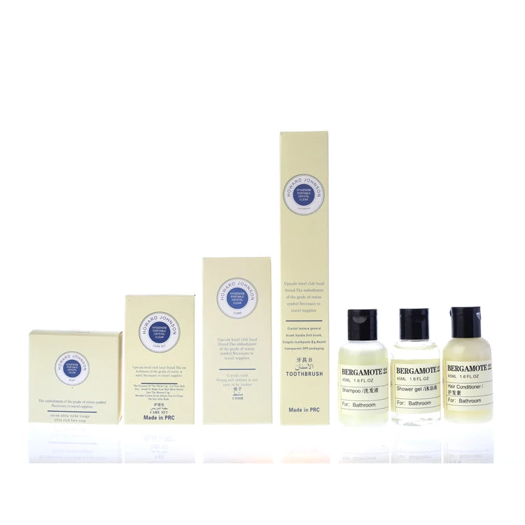 High quality custom luxury hotel supplies shampoo set hotel amenity set