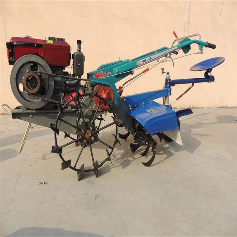 farm multi purpose with plough rotavator corn wheat planter hand walking tractors two wheels