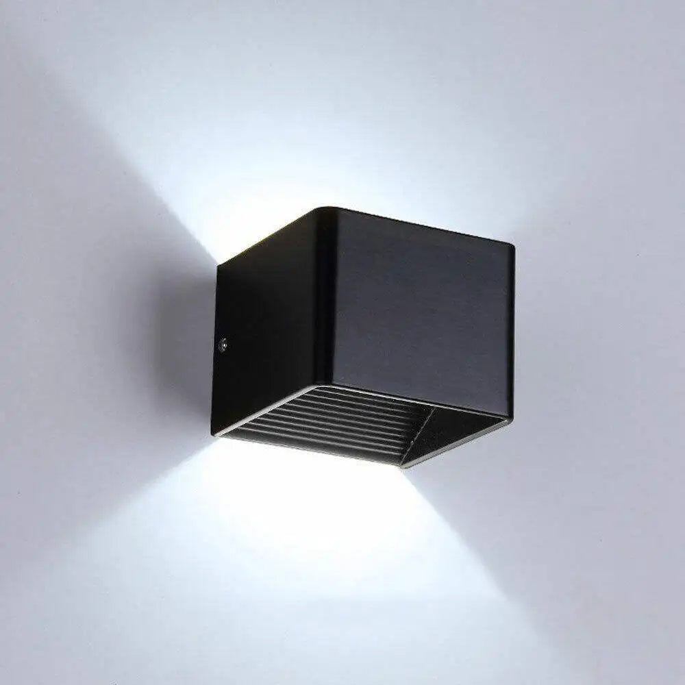 Modern Simplicity LED Wall Mount lamp Up Down Cube Outdoor Fixtures Decor Indoor Bedroom Rechargeable Sensor Battery Wall Light