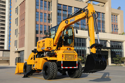 Jinggong Manufacturer Backhoe Excavator Machine 4x4 Back Hoe Wheel Loader For Sale