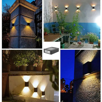 Outdoor Garden Light Led Wall Mount Lamp Decorative Up And Down Lighting Solar Wall Light For Garden Yard