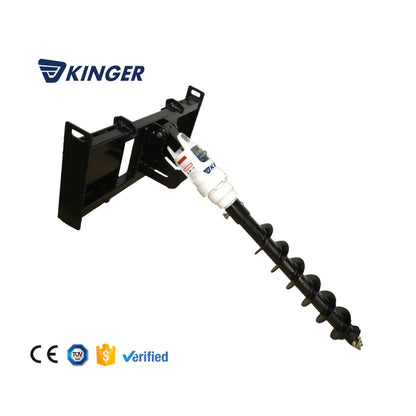 Mini excavator skid steer backhoe loader attachments hydraulic earth auger drilling for ground hole drilling