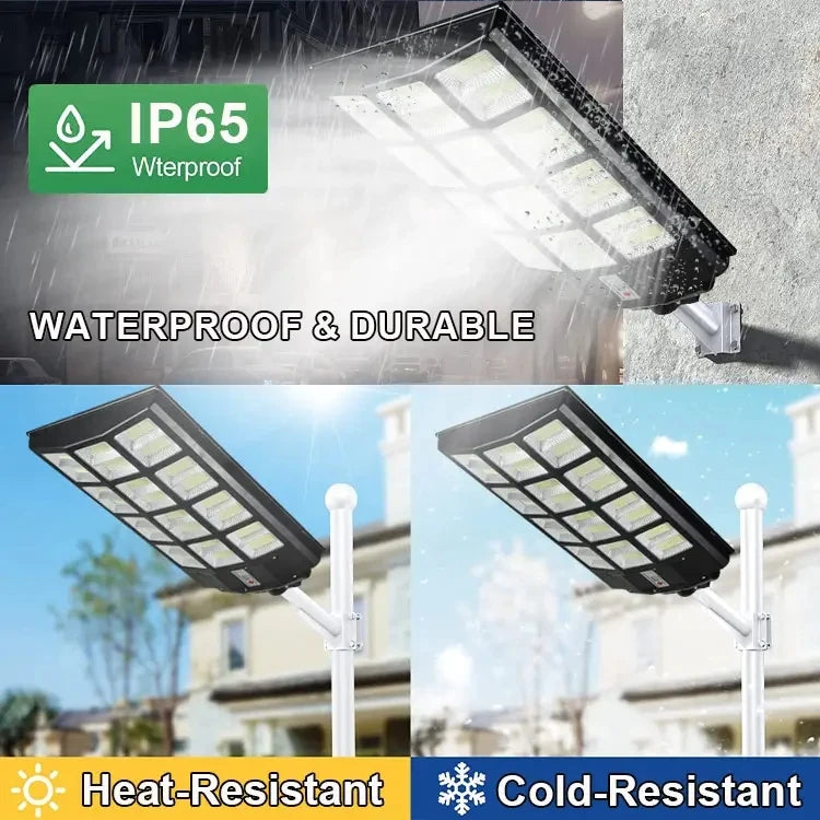 1200W 1500W 2000W Solar Street Lamp Ultra-high Power Outdoor ABS PC Large Capacity Battery All In One Solar LED Street Light