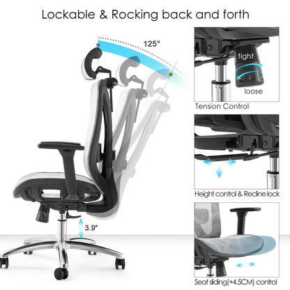 China wholesale office furniture ergonomic office chair full mesh chair for CEO boss chair with seat sliding