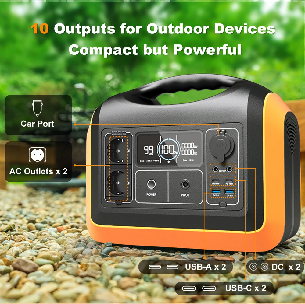 1200W output outdoor energy lifepo4 battery tragbare kraftwerk powerstation portable 1000w power station solar generator