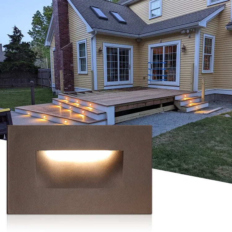 Modern Horizontal IP65 Waterproof Indoor Outdoor Home Bedroom Corridor Hallway Wall Led Step Stair Light