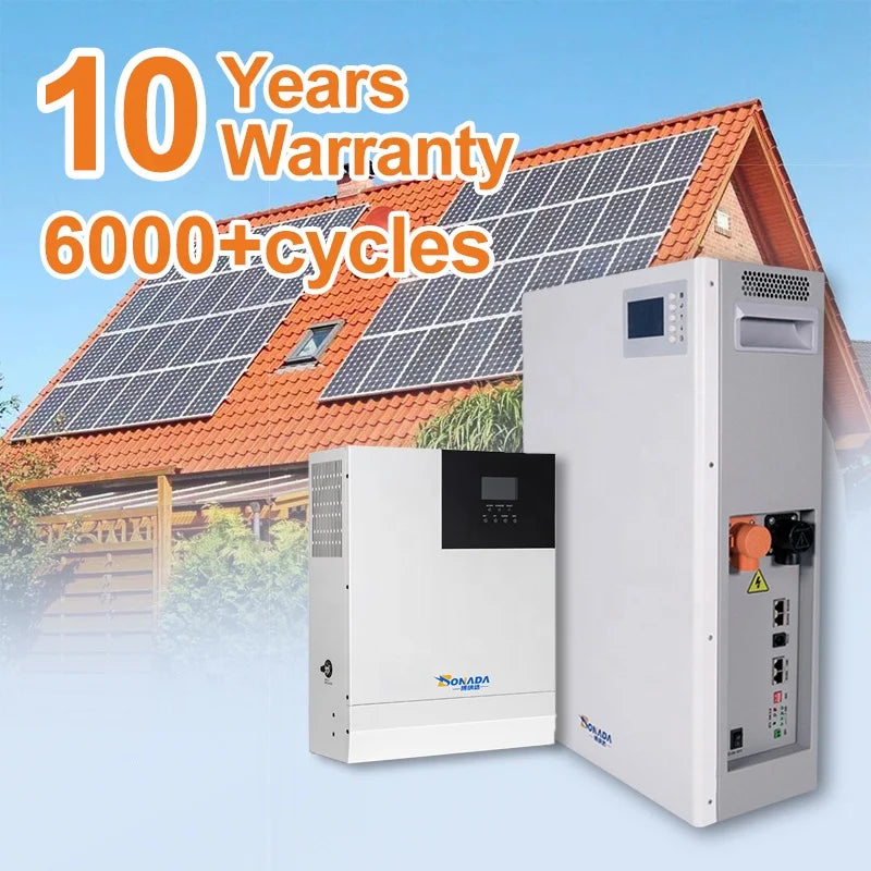 Small Home 5KW 24V Off Grid Pure Sine Wave Solar Inverter Solar Lithium Ion Battery With Inverter