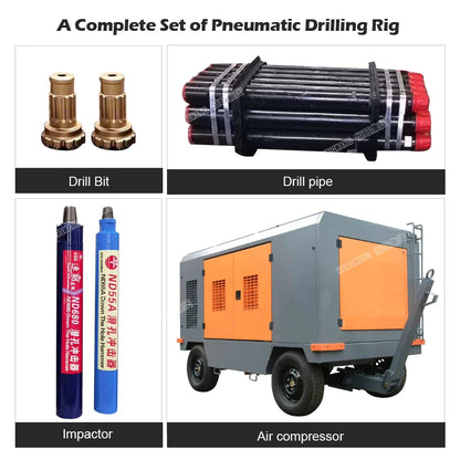 200m 300m 400m depth Rock wells Air Drilling water well drill borehole drilling rig machine for sale