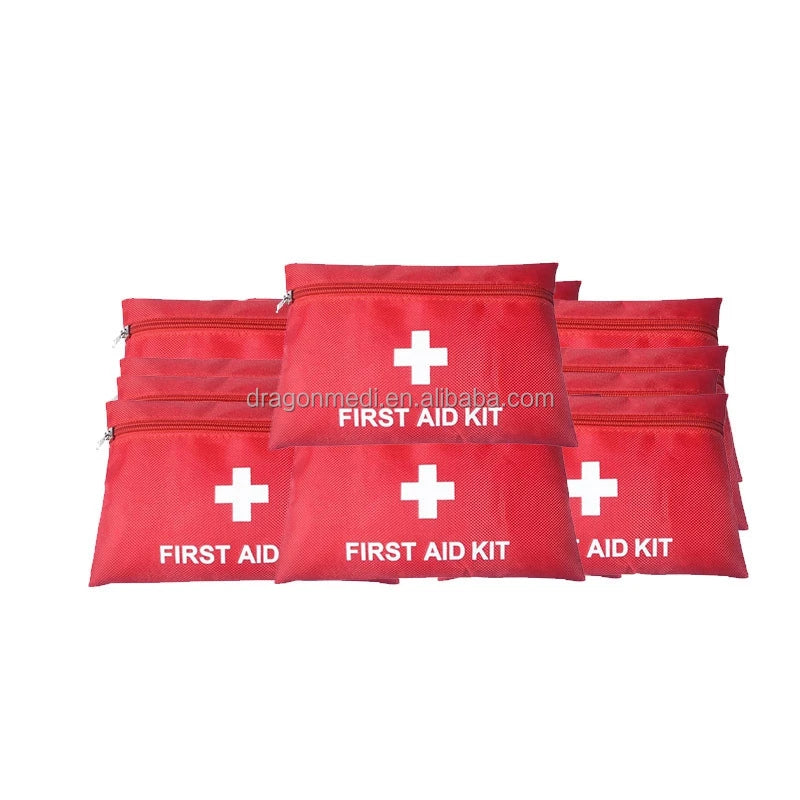 Best selling CE approved medical supplies small size promotional pouch mini family first aid kit small pack