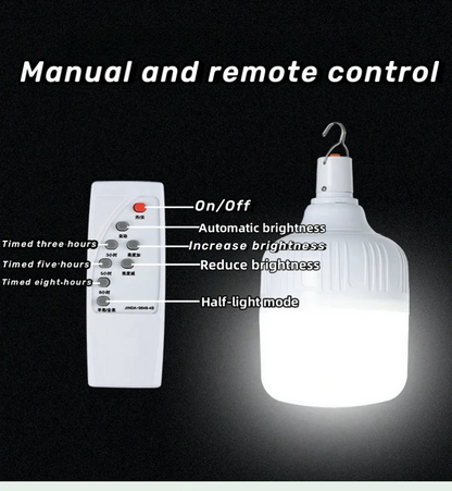 Rechargeable Solar Emergency Light Remote Control Energy-saving Led Solar Emergency Bulb