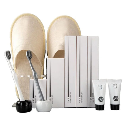 Disposable Toiletries Bathroom Sets Supplies Toothbrush Slipper Plastic Hotel Amenity Kit