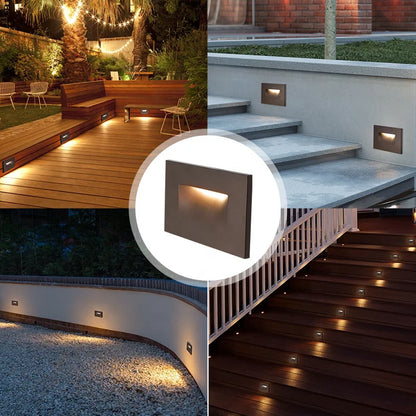 Modern Horizontal IP65 Waterproof Indoor Outdoor Home Bedroom Corridor Hallway Wall Led Step Stair Light