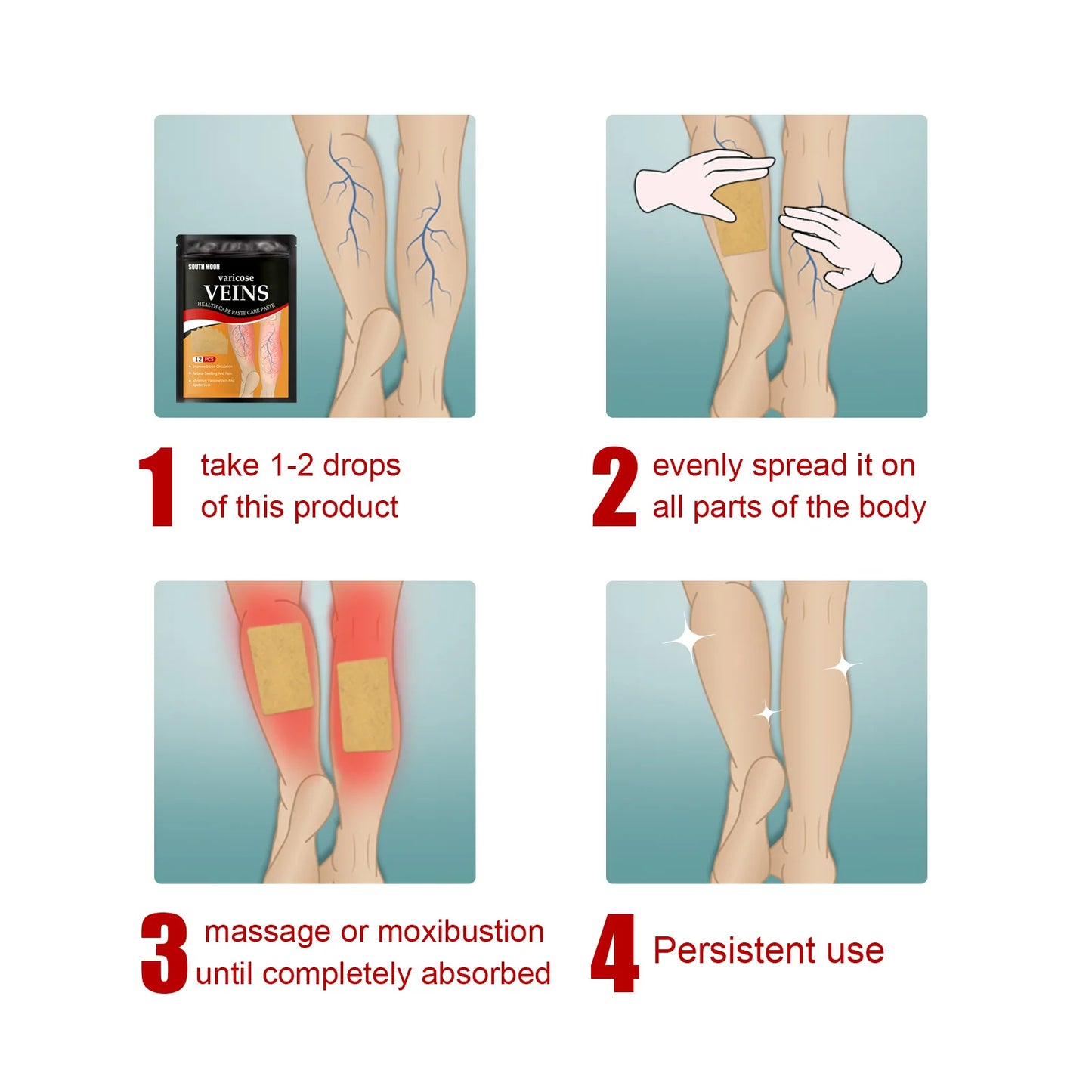 Varicose Veins Patch Treatment For Varicose Veins Vasculitis Phlebitis Spider Leg Medical Patch Angiitis Removal Patch