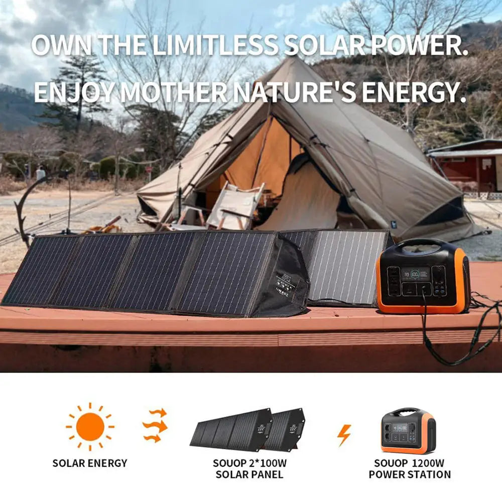 1200W output outdoor energy lifepo4 battery tragbare kraftwerk powerstation portable 1000w power station solar generator