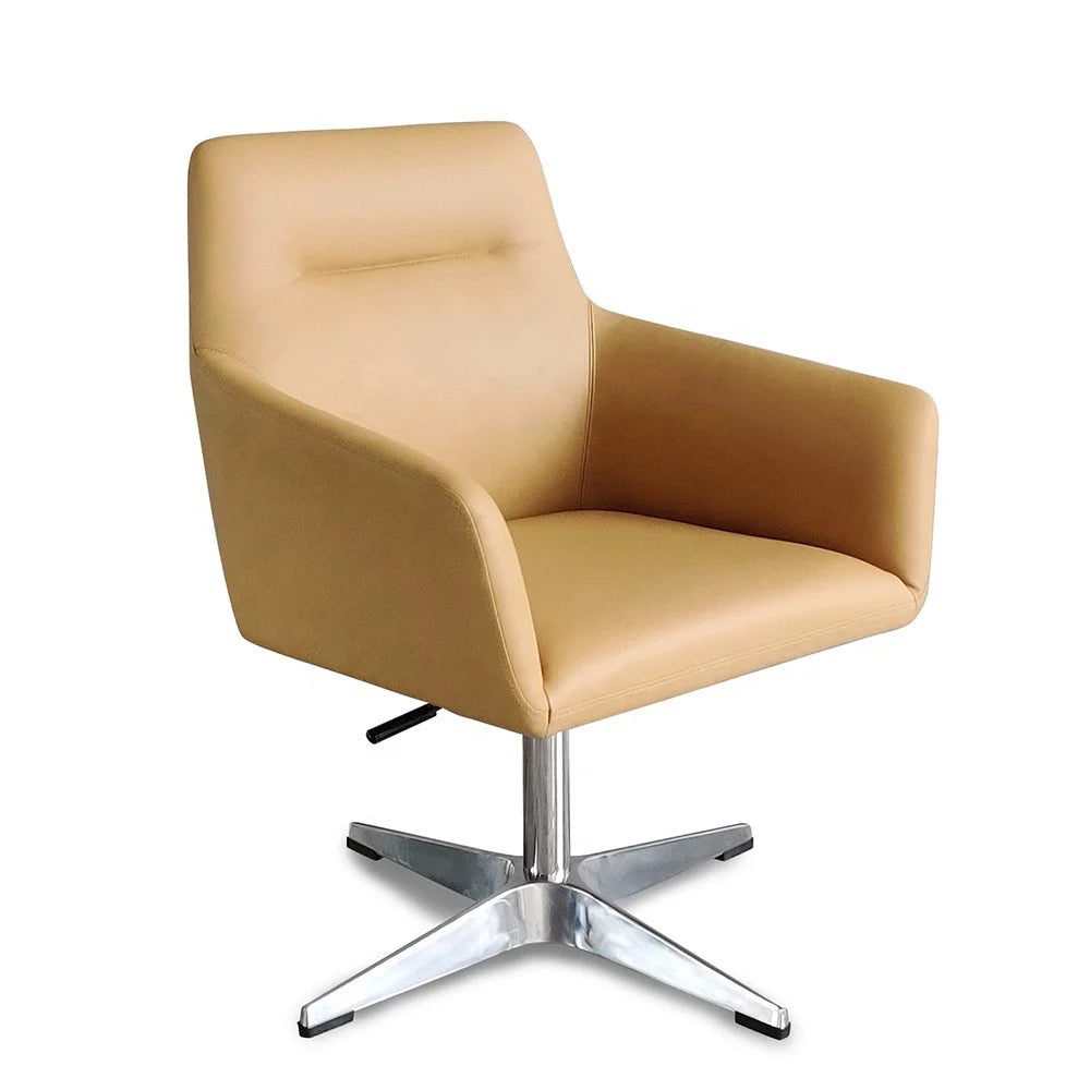 Modern Brown Pu Leather Rotating Swivel Boss Manager Executive Chair Office Negotiation Reception Conference Meeting Room Chairs