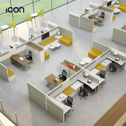 Modern office modular set cubicle frame furniture workstations desk partition