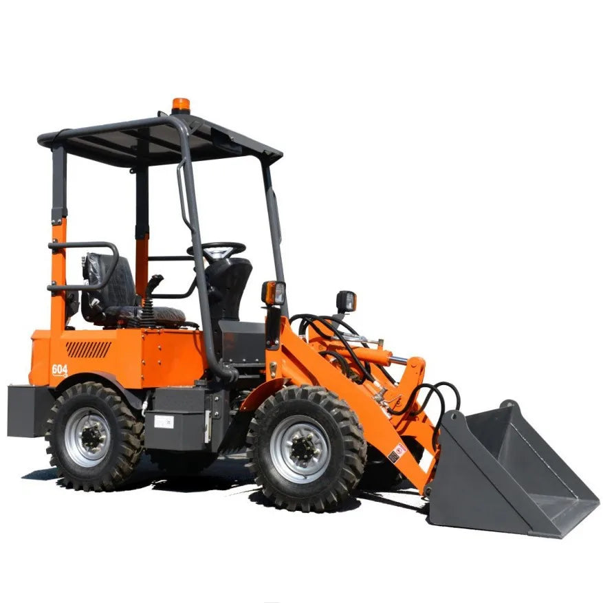 Electric mini loader 4x4 4wd micro battery wheel loader 500kg 1000kg capacity