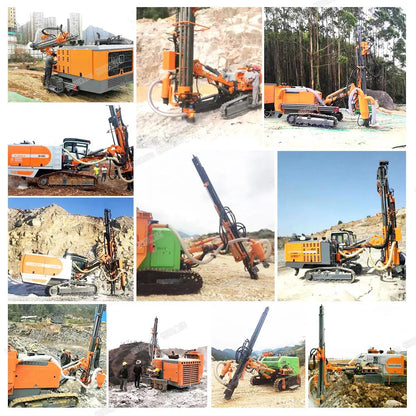 Best selling 58KW blast hole drilling machine Hengwang down the hole hammer drill rig Separated dth drill rig price