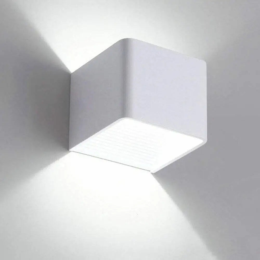 Modern Simplicity LED Wall Mount lamp Up Down Cube Outdoor Fixtures Decor Indoor Bedroom Rechargeable Sensor Battery Wall Light