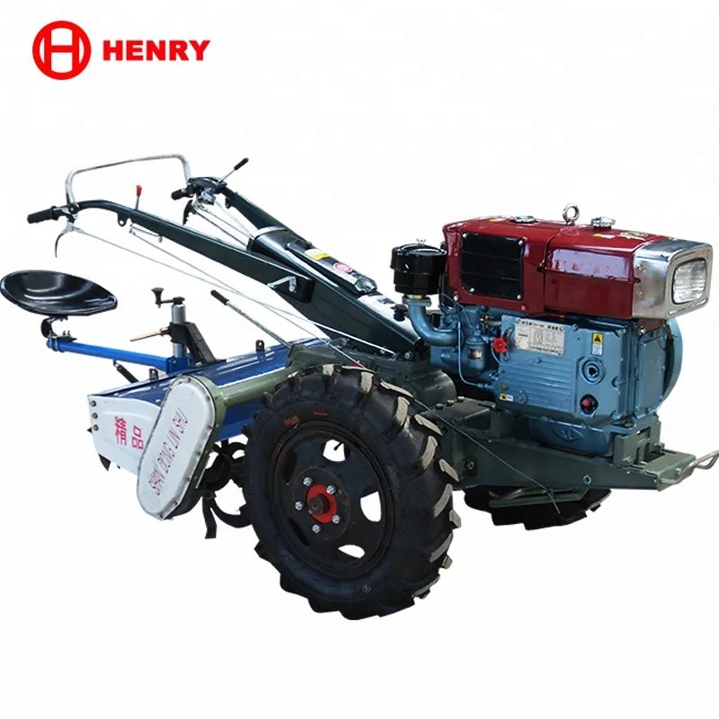 Hot sale HENRY popular top quality 10-22HP two wheel hand walking tractor with rotary tiller