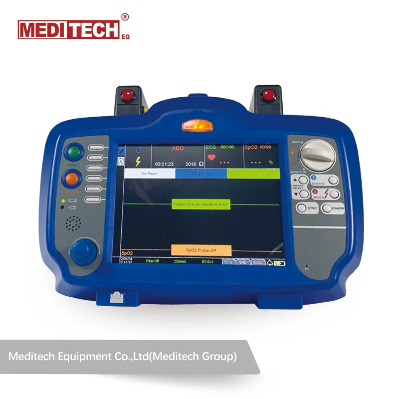 CE approval Physical therapy equipments Portable medical cardiac monitor defibrillator with AED with ECG monitor