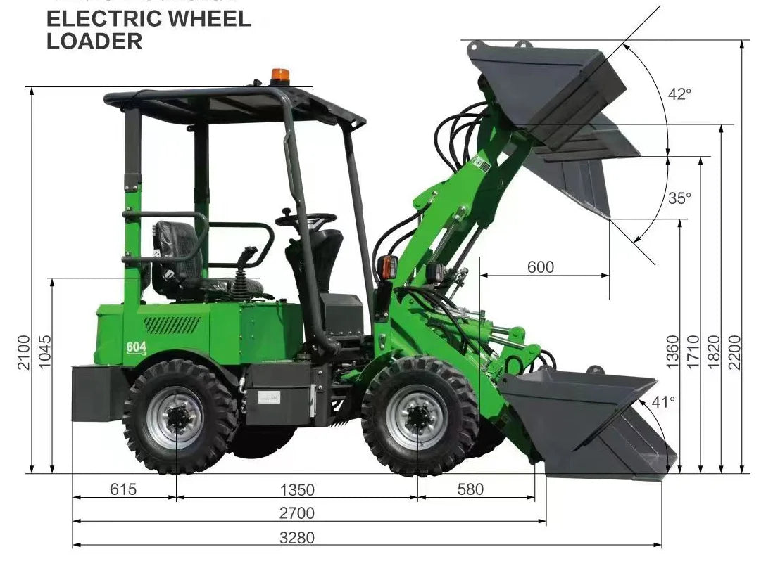 Loader Hot Sale Earthmoving 400kg Chinese Construction Machine Mini Electric Front Wheel Loader For Sale