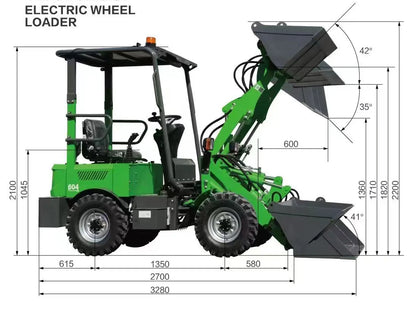 Loader Hot Sale Earthmoving 400kg Chinese Construction Machine Mini Electric Front Wheel Loader For Sale