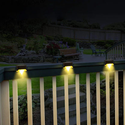 Led Fence Light Solar Outdoor Decorative Garden Deck Light Waterproof Step Light