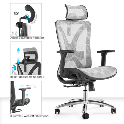 China wholesale office furniture ergonomic office chair full mesh chair for CEO boss chair with seat sliding