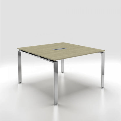 High Quality Square Meeting Table Cable Management Chrome 4/6 Seats Italy Design Office Office Furniture