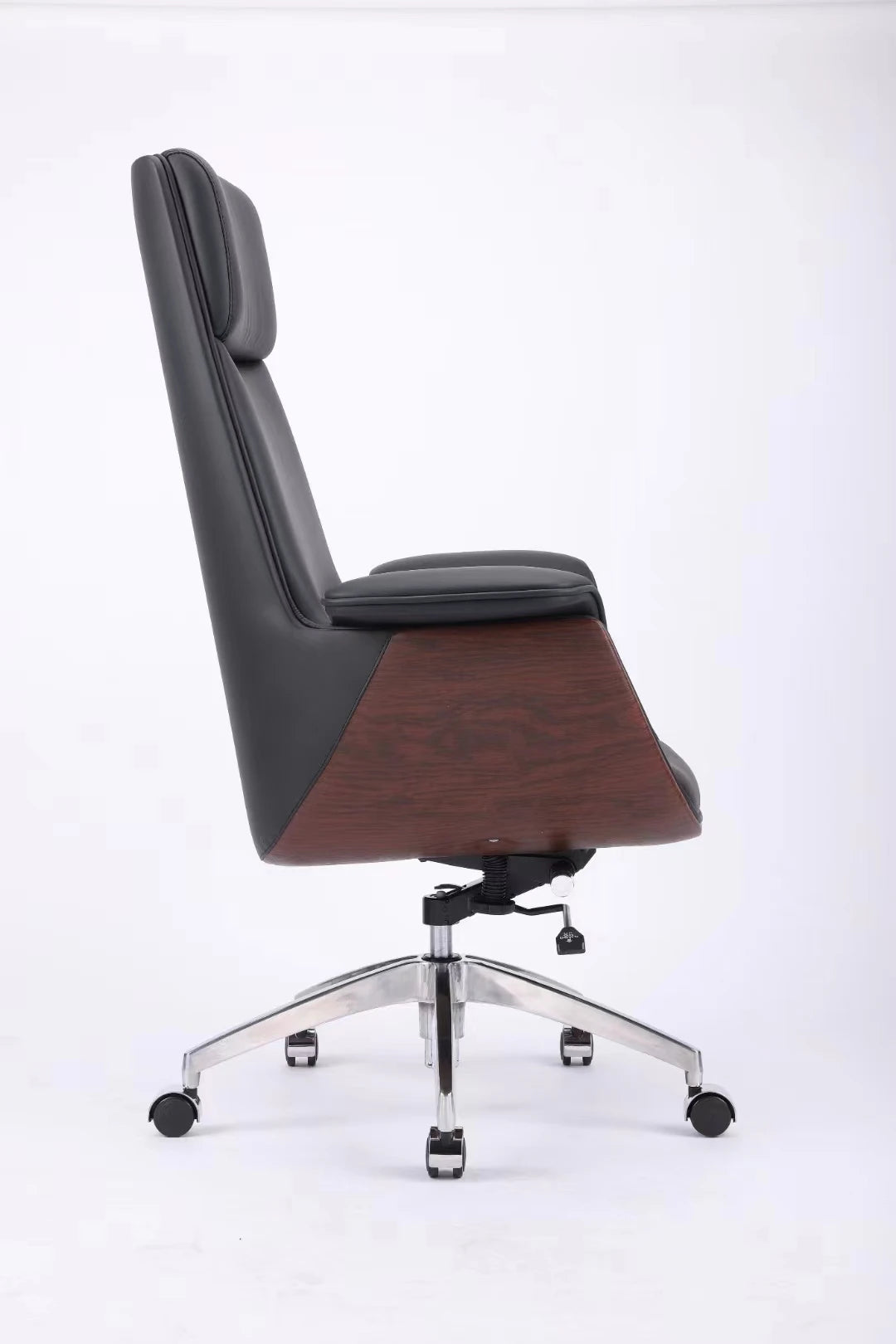 popular pod office chair clean design with beige ergonomic seat and top grain leather