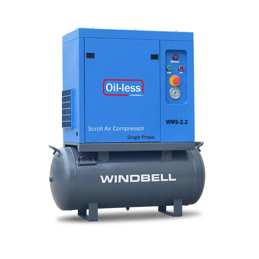 High Quality Environmental Compact Air Tank Oilless Silent 2.2kw 3Hp Electric Rotary Scroll Air Compressor