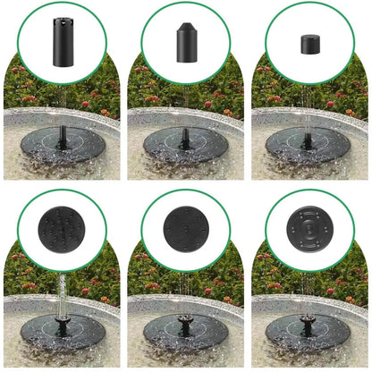 Solar Fountain, Solar Powered Bird Bath Fountain Pump 1.4W Solar Panel Kit Water Pump,Outdoor Watering Submersible Pump for Pond