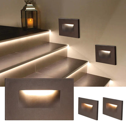 Modern Horizontal IP65 Waterproof Indoor Outdoor Home Bedroom Corridor Hallway Wall Led Step Stair Light