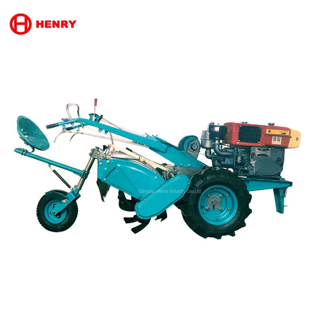 Hot sale HENRY popular top quality 10-22HP two wheel hand walking tractor with rotary tiller