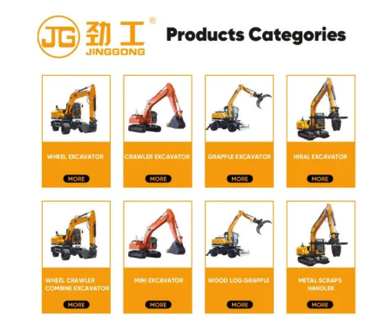 Jinggong Manufacturer Backhoe Excavator Machine 4x4 Back Hoe Wheel Loader For Sale