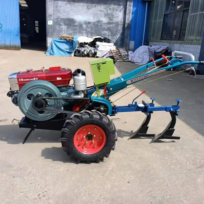 farm multi purpose with plough rotavator corn wheat planter hand walking tractors two wheels