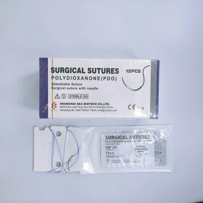 Veterinary suture with needle Pet Suture kit PGA/pdo/silk/nylon/catgut Sterile Surgical Suture for Veterinary