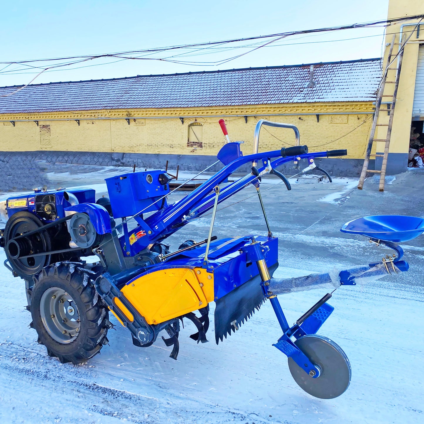 farm multi purpose with plough rotavator corn wheat planter hand walking tractors two wheels